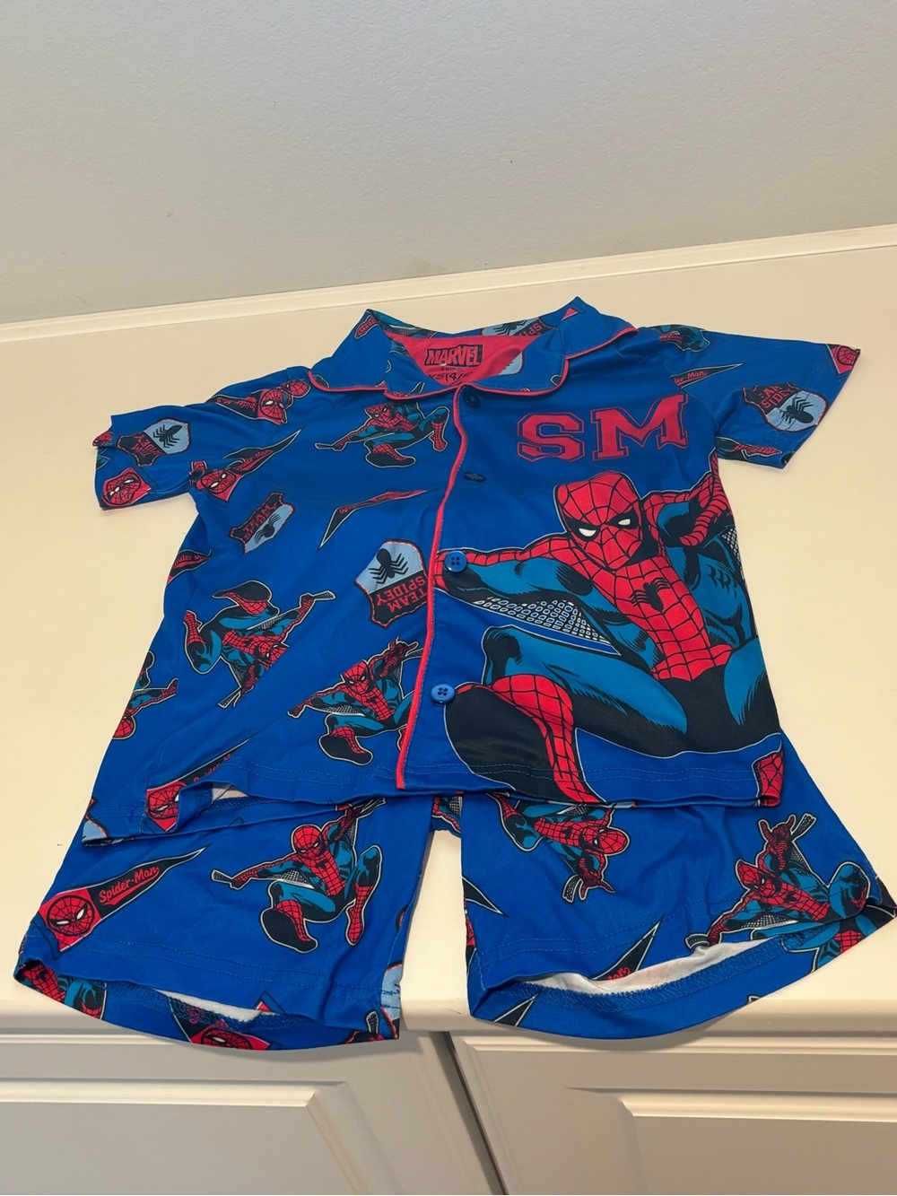 Spiderman marvel patching set pjs